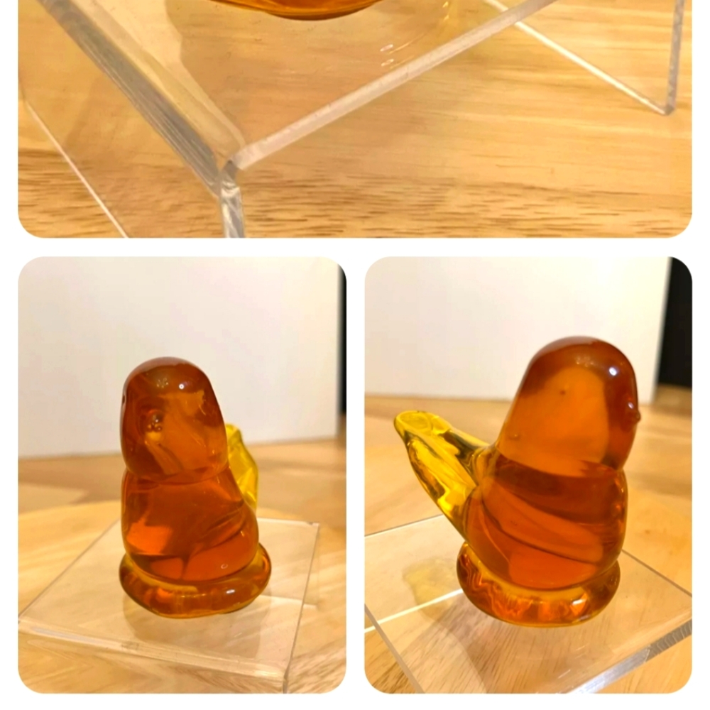Titan Art Glass Golden Canary, signed Ward 1989 - Picture 7 of 8